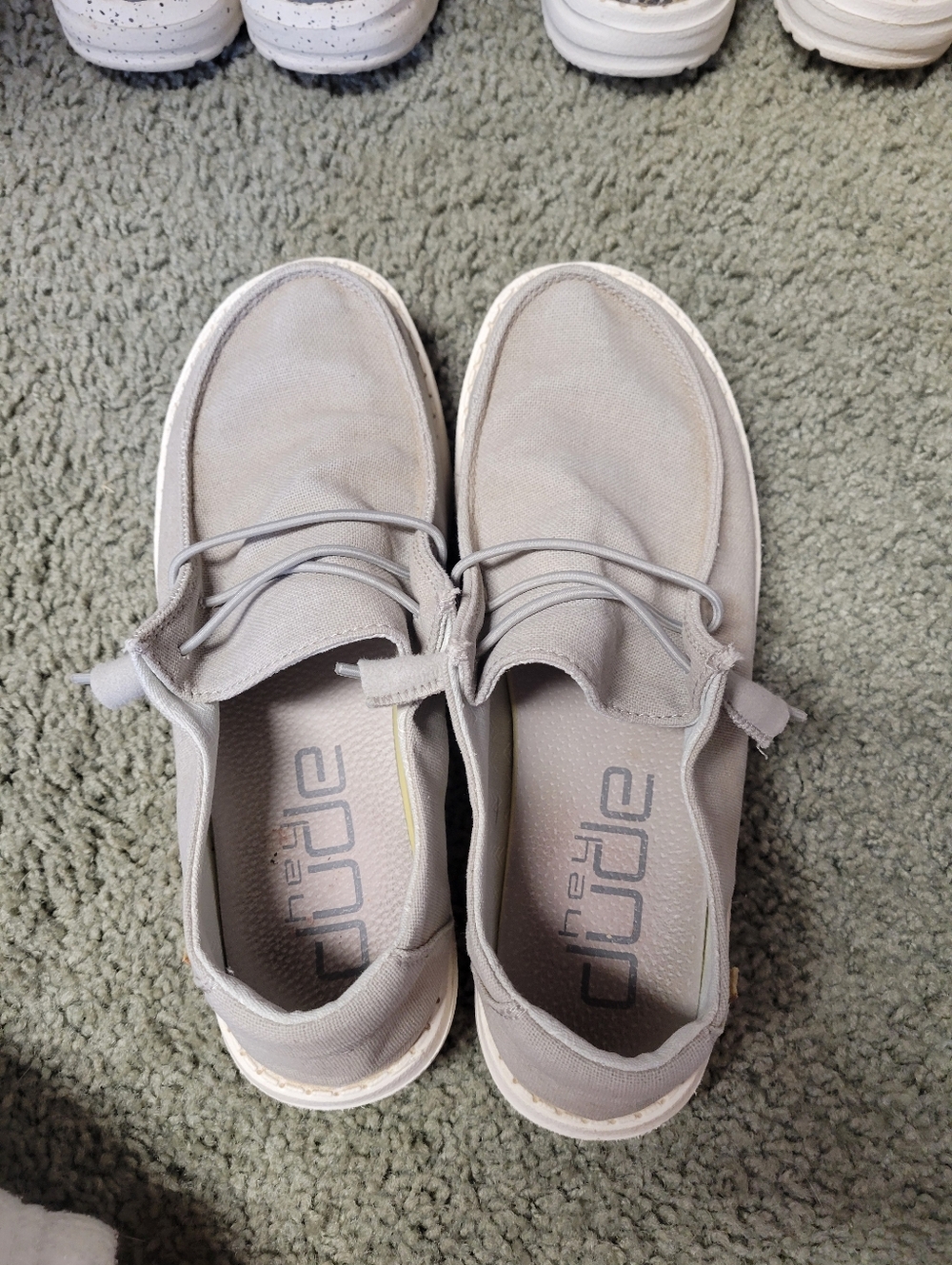 Hey Dude Casual Canvas Slip-Ons in Light Gray
